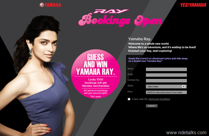 Yamaha Ray Bookings Open