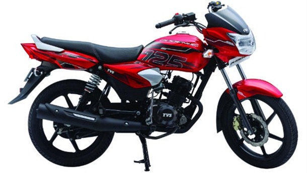 TVS Phoenix 125 CC Motorcycle red