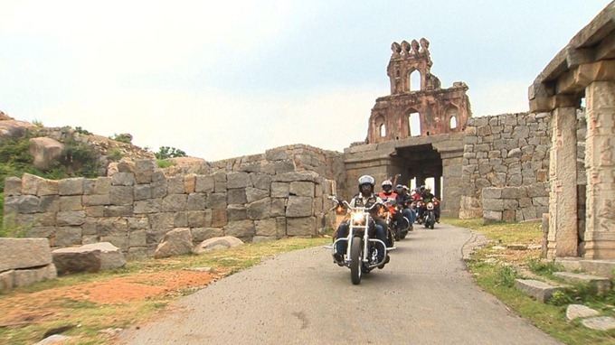 Riders at Harley-Davidson 1st Southern H.O.G Ride at Hampi