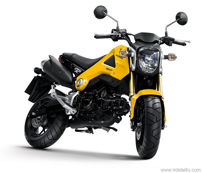 Honda MSX125 Monkey Motorcycle Yellow