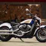 2017 Indian Scout - Brilliant Blue over White and Red paint scheme