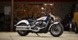 2017 Indian Scout - Brilliant Blue over White and Red paint scheme